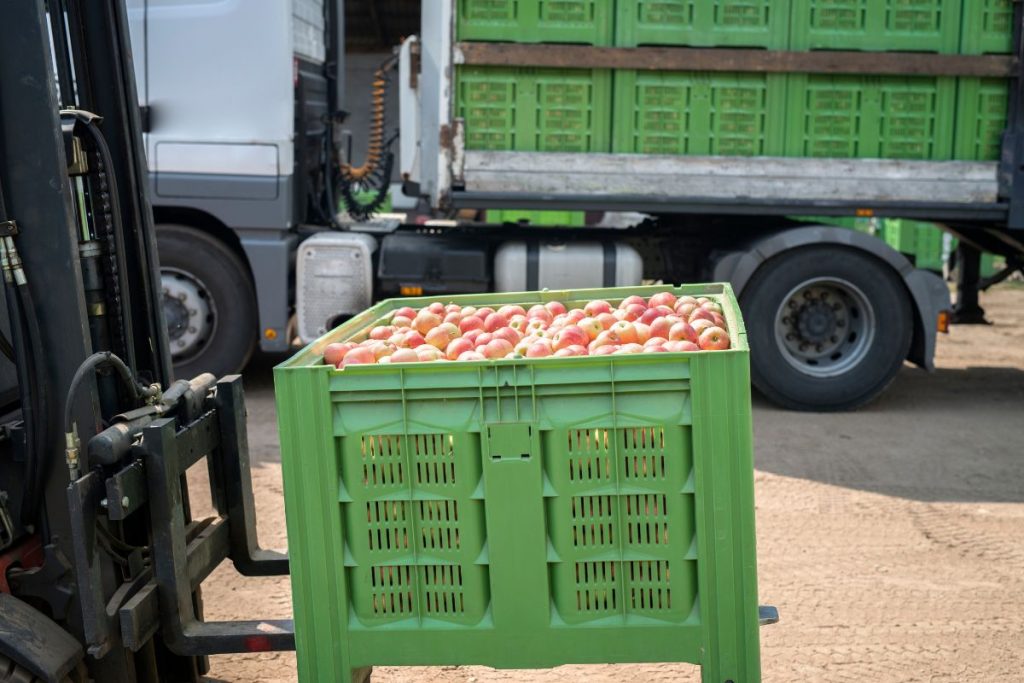 equipamento adequado para carregamento de alimentos