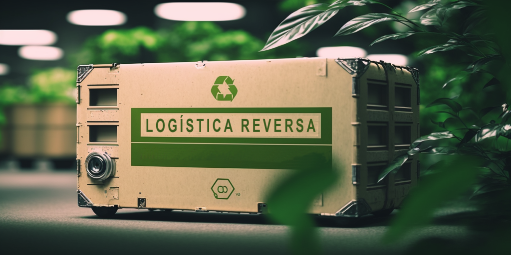 Container de coleta de lixos reciclaveis provenientes de logistica reversa