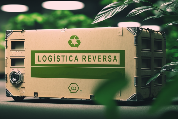 Container de coleta de lixos reciclaveis provenientes de logistica reversa