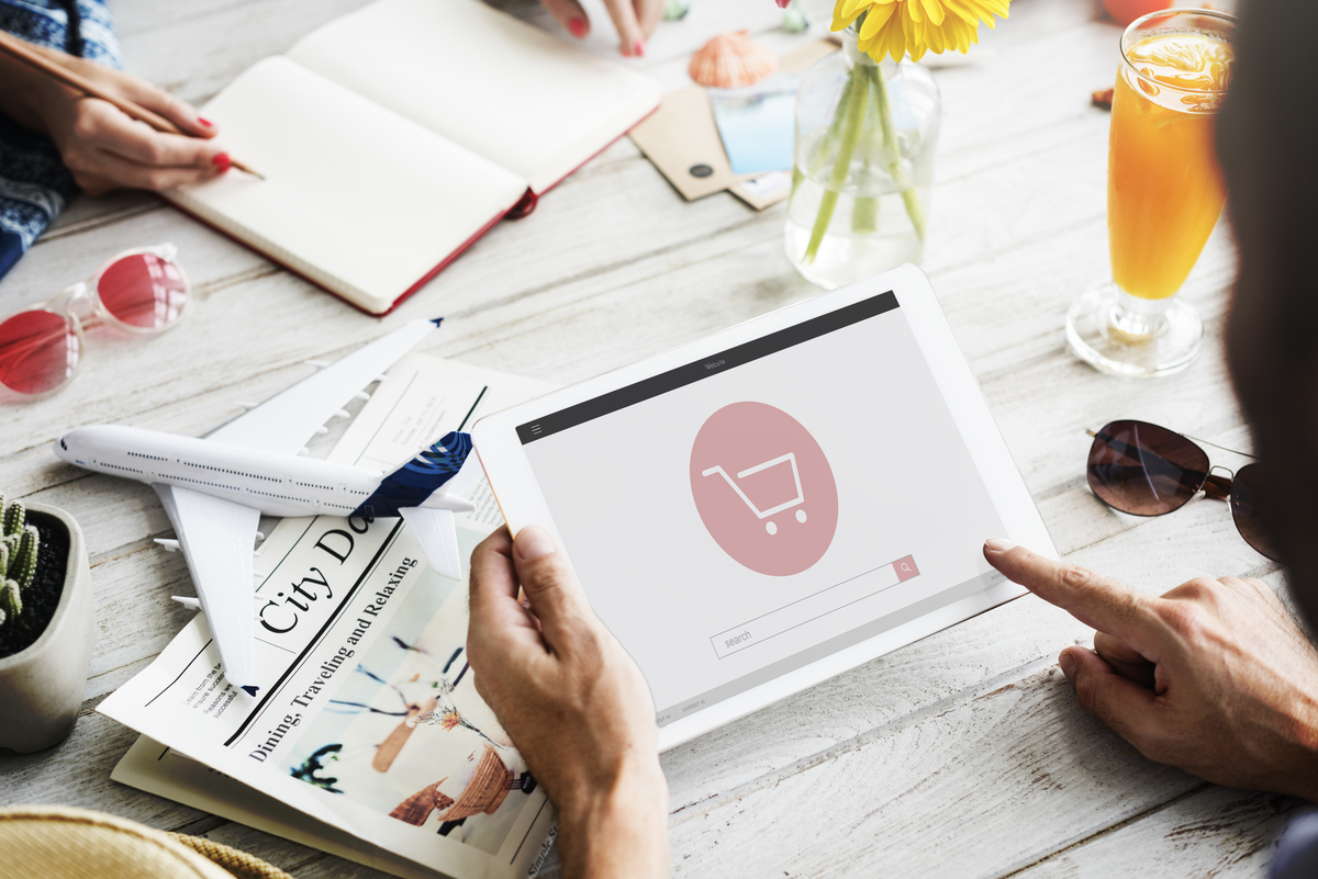 e commerce shop online homepage sale concept